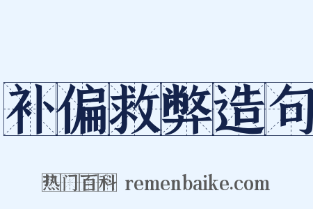 补偏救弊造句是什么意思的图片